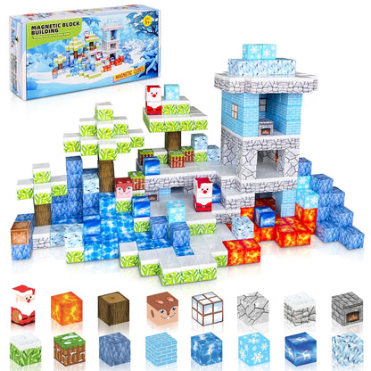 100PCS Magnetic Blocks,Princess Castle Magnetic Tiles,Kids Games Toys for Toddler